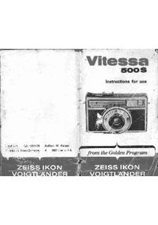 Zeiss Ikon Vitessa 500 manual. Camera Instructions.